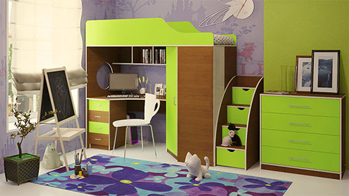 Кровать чердак