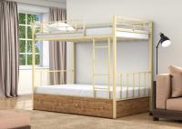 ДВУХЪЯРУСНАЯ МЕТАЛЛИЧЕСКАЯ КРОВАТЬ ВАЛЕНСИЯ 120 С ЯЩИКАМИ