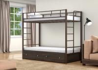 ДВУХЪЯРУСНАЯ МЕТАЛЛИЧЕСКАЯ КРОВАТЬ ВАЛЕНСИЯ ТВИСТ С ЯЩИКАМИ