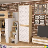 Однодверный шкаф Goffo 10  МДФ со штангой и корзинами