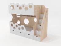 ДВУХЪЯРУСНАЯ КРОВАТЬ HAPPY HOME КРИСТАЛЛ-2 180х80 см