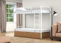 ДВУХЪЯРУСНАЯ МЕТАЛЛИЧЕСКАЯ КРОВАТЬ ВАЛЕНСИЯ 190X90 С ЯЩИКАМИ