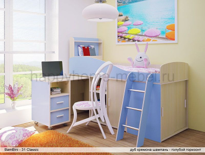 НИЗКАЯ КРОВАТЬ-ЧЕРДАК BAMBINI 31 CLASSIC