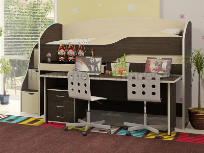 КРОВАТЬ-ЧЕРДАК BAMBINI 8С (C МОДУЛЯМИ BL+BSP+BT)