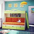 Двухъярусные кровати с диваном Happy kids Soft