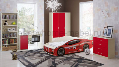 ДЕТСКАЯ КОМНАТА ОРБИТА 13 (КОМПОЗИЦИЯ 7) + КРОВАТЬ-МАШИНА ЛАМБОРДЖИНИ