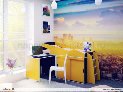 НИЗКАЯ КРОВАТЬ-ЧЕРДАК ОРБИТА 28
