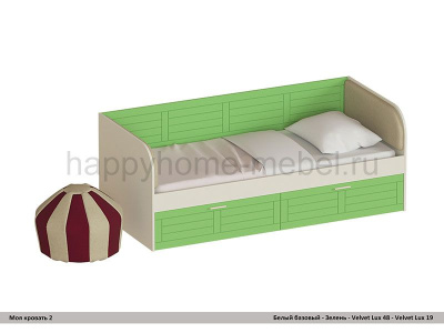 КРОВАТЬ НИЖНЯЯ МОЯ КРОВАТЬ - 2 (С ПУФОМ)