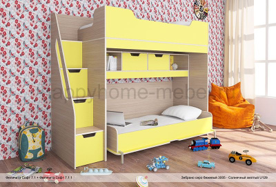 КРОВАТЬ - ЧЕРДАК ТРАНСФОРМЕР В ДВУХЪЯРУСНУЮ FELICITA SOFT 7 STANDARD