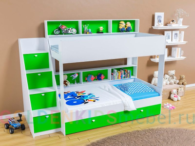 ДВУХЪЯРУСНАЯ КРОВАТЬ GOLDEN KIDS 10