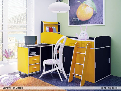 НИЗКАЯ КРОВАТЬ-ЧЕРДАК BAMBINI 31 CLASSIC