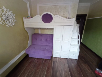 КРОВАТЬ - ЧЕРДАК С ДИВАНОМ HAPPY KIDS ПРОВАНС 4