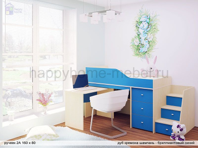КРОВАТЬ-ЧЕРДАК РАДУГА РУЧЕЁК 2А