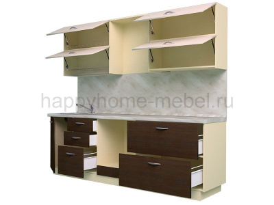 ГОТОВАЯ ПРЯМАЯ КУХНЯ LIFE WOOD 2 2400