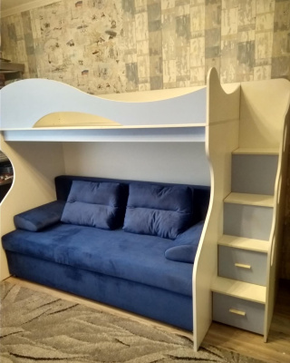 ДВУХЪЯРУСНАЯ КРОВАТЬ С ДИВАНОМ BAMBINI DIVANNO 5 TEMPO