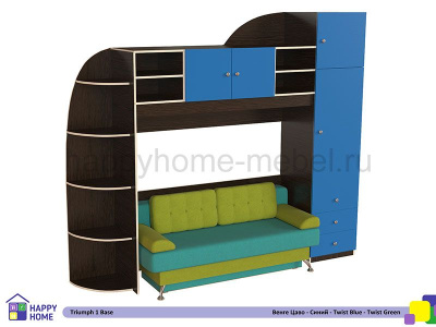 ДЕТСКАЯ СТЕНКА ТРИУМФ -1 (БАЗОВАЯ КОМПЛЕКТАЦИЯ)