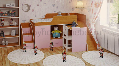 КРОВАТЬ-ЧЕРДАК BAMBINI 13 + ЛЕСТНИЦА 13.1 + ГОРКА 13.2