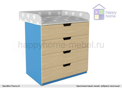 КОМОД BAMBINI PANNO 8 (С ПЕЛЕНАЛЬНЫМ СТОЛИКОМ)