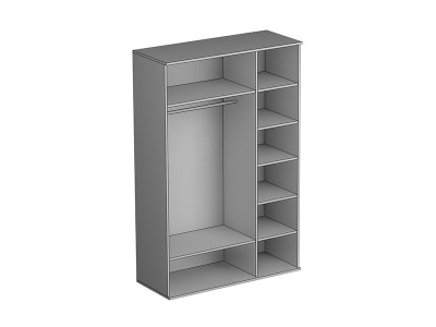 ТРЕХСТВОРЧАТЫЙ ШКАФ ДЛЯ ОДЕЖДЫ GLOSS 03