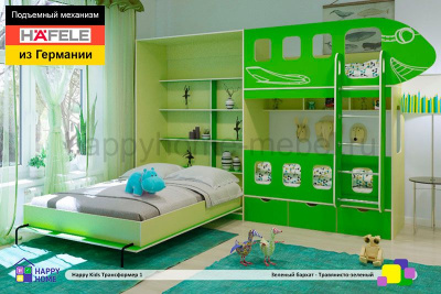 ТРАНСФОРМЕР -1: ШКАФ-КРОВАТЬ 200X140 И ДВУХЪЯРУСНАЯ КРОВАТЬ 160X70