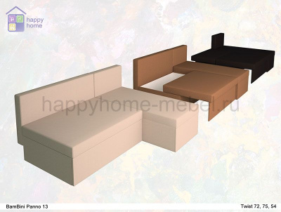 УГЛОВОЙ РАЗДВИЖНОЙ ДИВАН BAMBINI PANNO 13 (ДВУСПАЛЬНЫЙ)