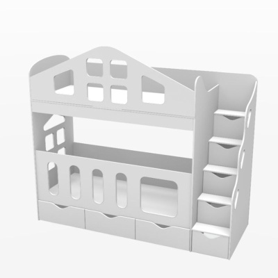 ДВУХЪЯРУСНАЯ КРОВАТЬ HAPPY KIDS SOUL BABY HOME 24 