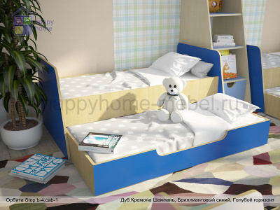 ВЫДВИЖНАЯ ДВУХЪЯРУСНАЯ КРОВАТЬ ОРБИТА STEP B4