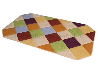Коврик цветной 100 х 60 см ручной работы, микровелюр