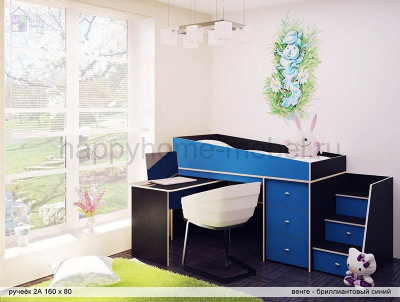 КРОВАТЬ-ЧЕРДАК РАДУГА РУЧЕЁК 2А