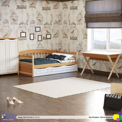 КРОВАТЬ HAPPY KIDS PICCOLA 2 + СТОЛ-ПАРТА ПИСЬМЕННЫЙ PICCOLA 4 + ДВУСТВОРЧАТЫЙ ШКАФ PICCOLA 6