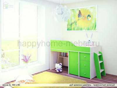 КРОВАТЬ-ЧЕРДАК РАДУГА ВЕСНА 2L