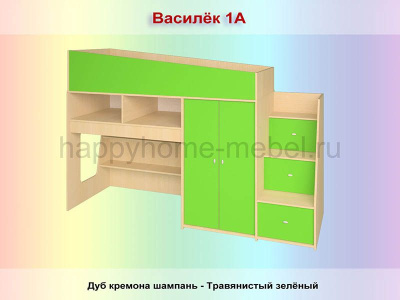КРОВАТЬ-ЧЕРДАК РАДУГА ВАСИЛЕК 1A