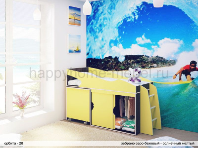 НИЗКАЯ КРОВАТЬ-ЧЕРДАК ОРБИТА 28