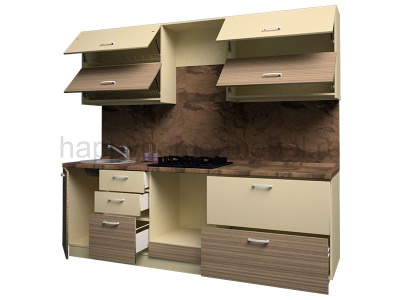 ГОТОВАЯ ПРЯМАЯ КУХНЯ СOLOR WOOD 2 2400 (ВЫБОР ЦВЕТА)