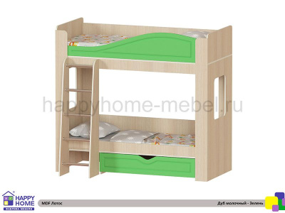 ДВУХЪЯРУСНАЯ КРОВАТЬ «ЛОТОС» МДФ