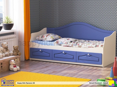КРОВАТЬ ОДНОСПАЛЬНАЯ, РАЗДВИЖНАЯ В ДВУСПАЛЬНУЮ HAPPY KIDS ПРОВАНС 48 180Х80-150