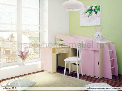 НИЗКАЯ КРОВАТЬ-ЧЕРДАК ОРБИТА 28S