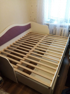 КРОВАТЬ ОДНОСПАЛЬНАЯ, РАЗДВИЖНАЯ В ДВУСПАЛЬНУЮ HAPPY KIDS ПРОВАНС 48 190Х80-150