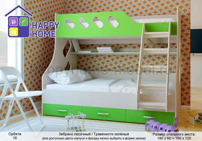 ДВУХЪЯРУСНАЯ КРОВАТЬ ОРБИТА 16
