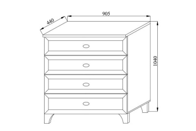 КОМОД TWIST (НИЦЦА) 01 ШИРОКИЙ