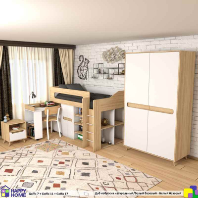 Двухдверный шкаф Goffo 11 со штангой и корзинами