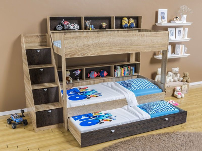 ДВУХЪЯРУСНАЯ КРОВАТЬ GOLDEN KIDS 10.1 (ТРИ СПАЛЬНЫХ МЕСТА)