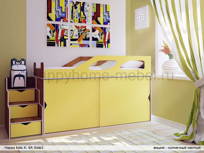 НИЗКАЯ КРОВАТЬ-ЧЕРДАК HAPPY KIDS K-9.1A С БОРТОМ SIDE-3 190