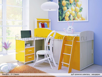 НИЗКАЯ КРОВАТЬ-ЧЕРДАК BAMBINI 31 CLASSIC