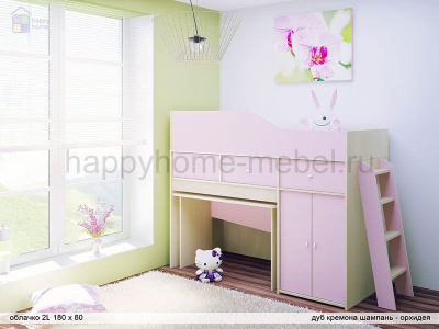 КРОВАТЬ-ЧЕРДАК РАДУГА ОБЛАЧКО 2L