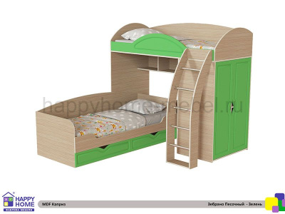 ДВУХЪЯРУСНАЯ КРОВАТЬ «КАПРИЗ» МДФ
