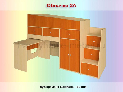 КРОВАТЬ-ЧЕРДАК РАДУГА ОБЛАЧКО 1А