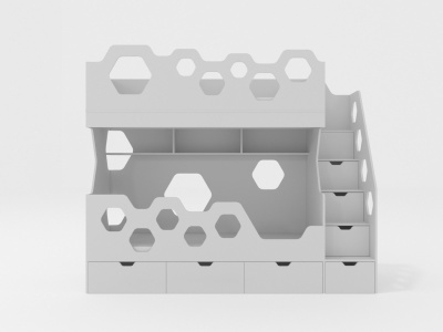 ДВУХЪЯРУСНАЯ КРОВАТЬ HAPPY HOME КРИСТАЛЛ-2 180х80 см