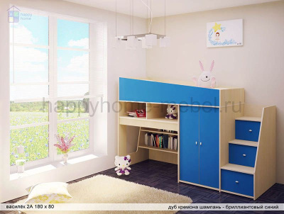 КРОВАТЬ-ЧЕРДАК РАДУГА ВАСИЛЕК 2A