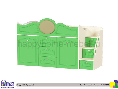 ДЕТСКАЯ КРОВАТЬ-ЧЕРДАК 170 Х 70 HAPPY KIDS ПРОВАНС 1